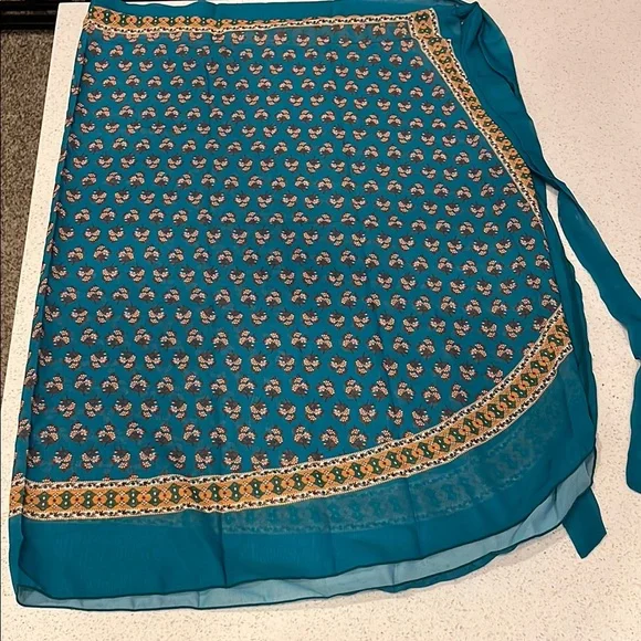 Green Floral One Piece With Matching Wrap - Small - Picture 10 of 16